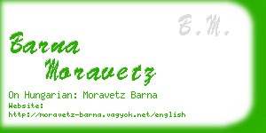 barna moravetz business card